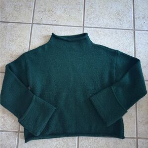 Anthropologie green mock neck sweater